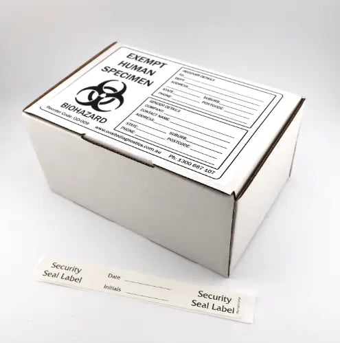 Biohazard Transport Box - min. Pack of 10 (OD - 009) - Onsite Diagnostics - Australian Drug Tests and Training - Drug Test Accessories - Onsite Diagnostics