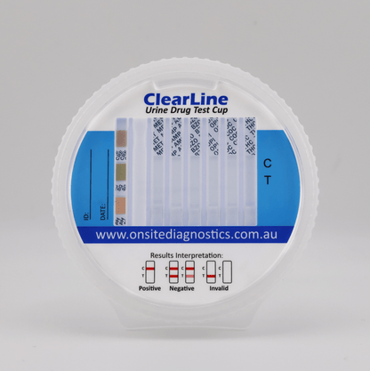 Onsite ClearLine 6 Advanced Urine Drug Test Tilt - Cup (OD - 202) - Onsite Diagnostics - Australian Drug Tests and Training - Urine Drug Test - Onsite Diagnostics
