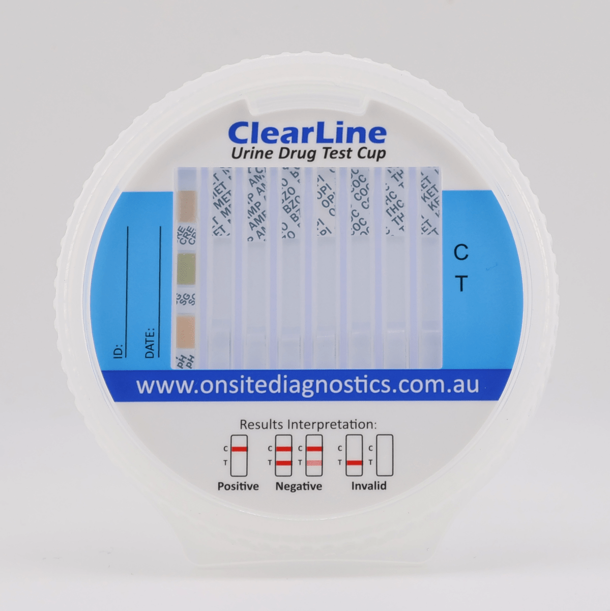 Onsite ClearLine 7 Advanced Urine Drug Test Tilt - Cup (OD - 204) - Onsite Diagnostics - Australian Drug Tests and Training - Urine Drug Test - Onsite Diagnostics
