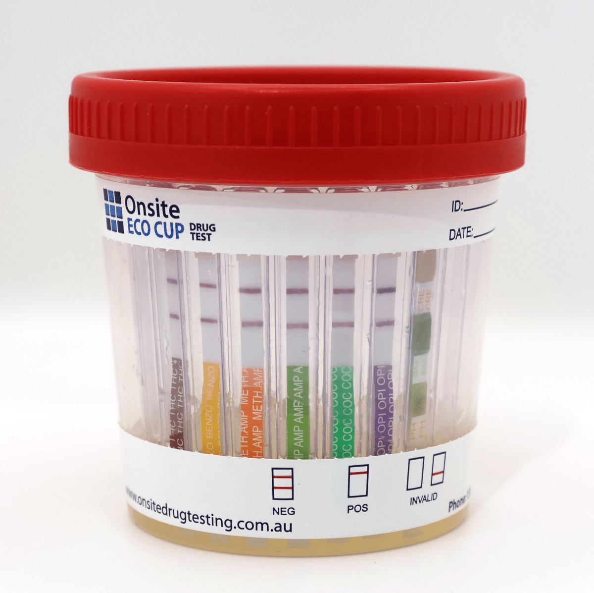 Onsite Eco 6 Advanced Urine Drug Test Cup (OD - 066A) - Onsite Diagnostics - Australian Drug Tests and Training - Urine Drug Test - Onsite Diagnostics