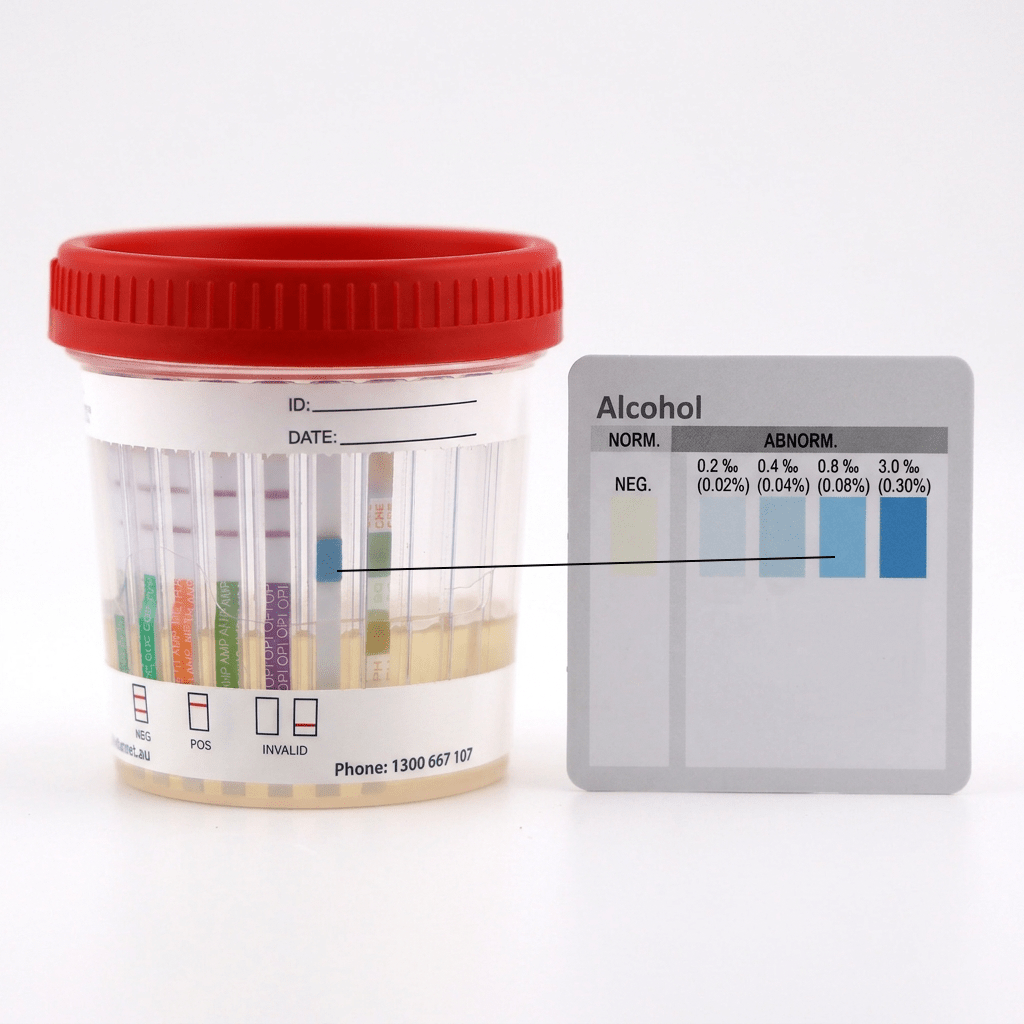 Onsite Eco 7 Advanced + Alcohol Urine Drug Test Cup (OD - 071A) - Onsite Diagnostics - Australian Drug Tests and Training - Urine Drug Test - Onsite Diagnostics