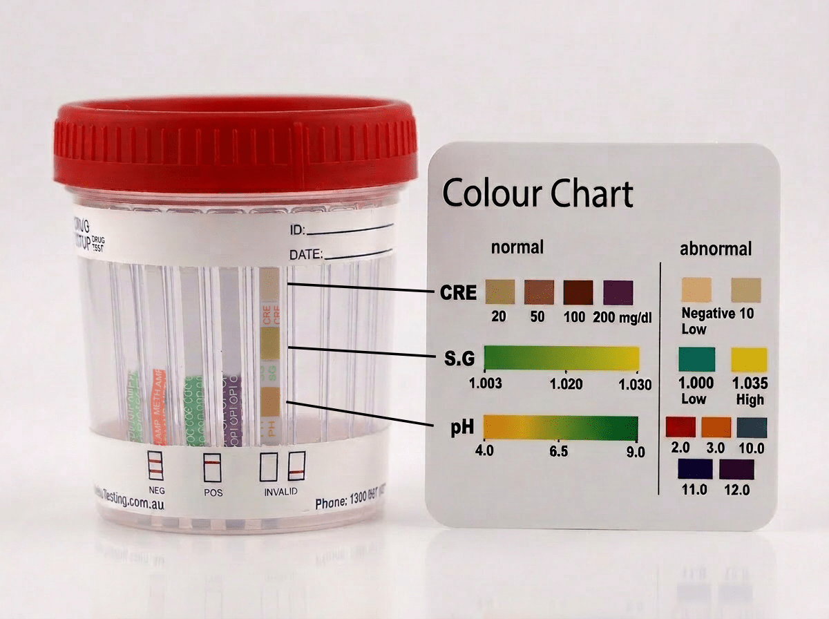 Onsite Eco 7 Advanced + Alcohol Urine Drug Test Cup (OD - 071A) - Onsite Diagnostics - Australian Drug Tests and Training - Urine Drug Test - Onsite Diagnostics
