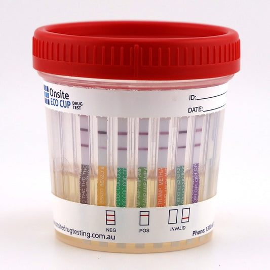 Onsite Eco 7 Advanced + Alcohol Urine Drug Test Cup (OD - 071A) - Onsite Diagnostics - Australian Drug Tests and Training - Urine Drug Test - Onsite Diagnostics