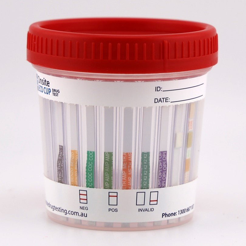 Onsite Eco 7 Advanced + Alcohol Urine Drug Test Cup (OD - 071A) - Onsite Diagnostics - Australian Drug Tests and Training - Urine Drug Test - Onsite Diagnostics